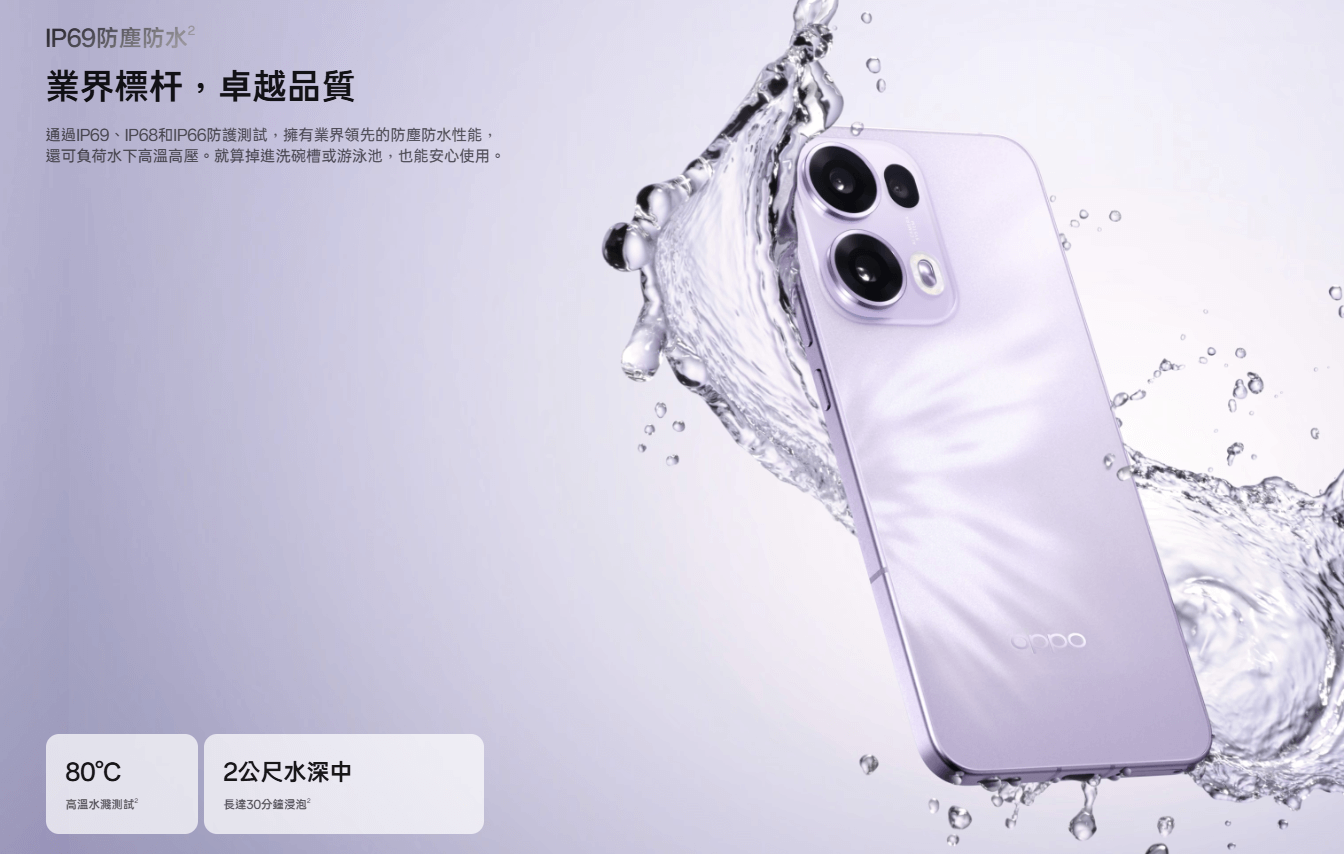 OPPO Reno 13 Pro 防水規格