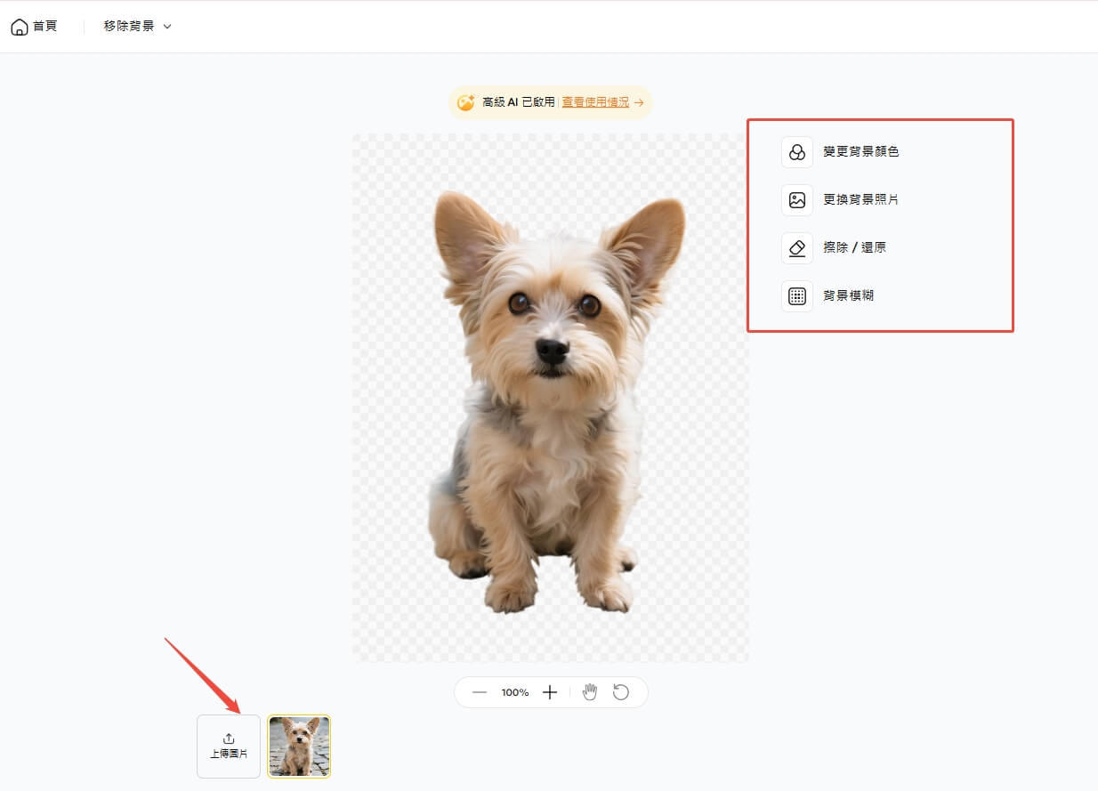 PixPretty AI 一鍵去背功能