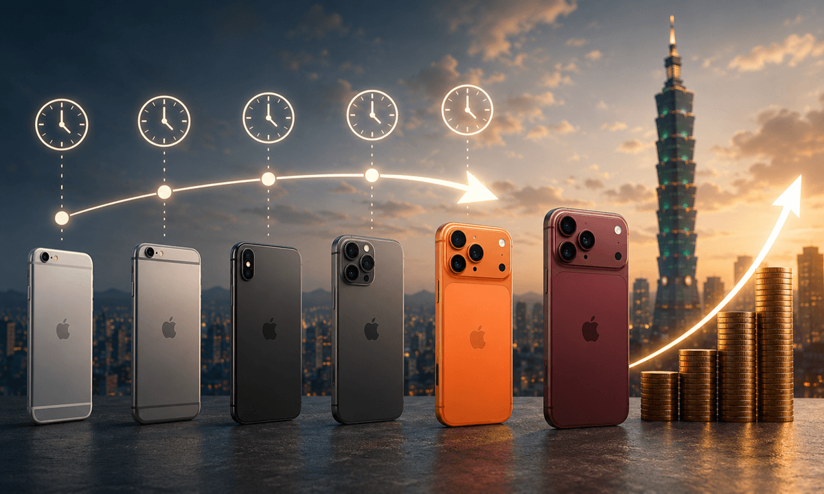 影響 iPhone 18 台灣價格的原因：購機週期拉長